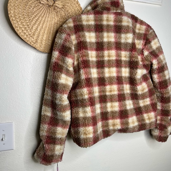 NWT Avec Les Filles plaid sherpa Shacket - Picture 6 of 9